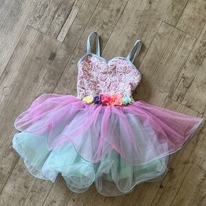 Weissman Pastel Floral Kids Dance Costume